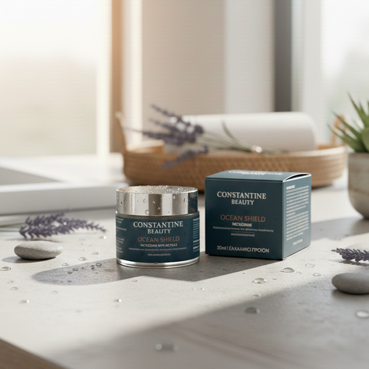 Ocean Shield – Premium Lifting Κρέμα Λαιμού & Ντεκολτέ με Arctalis